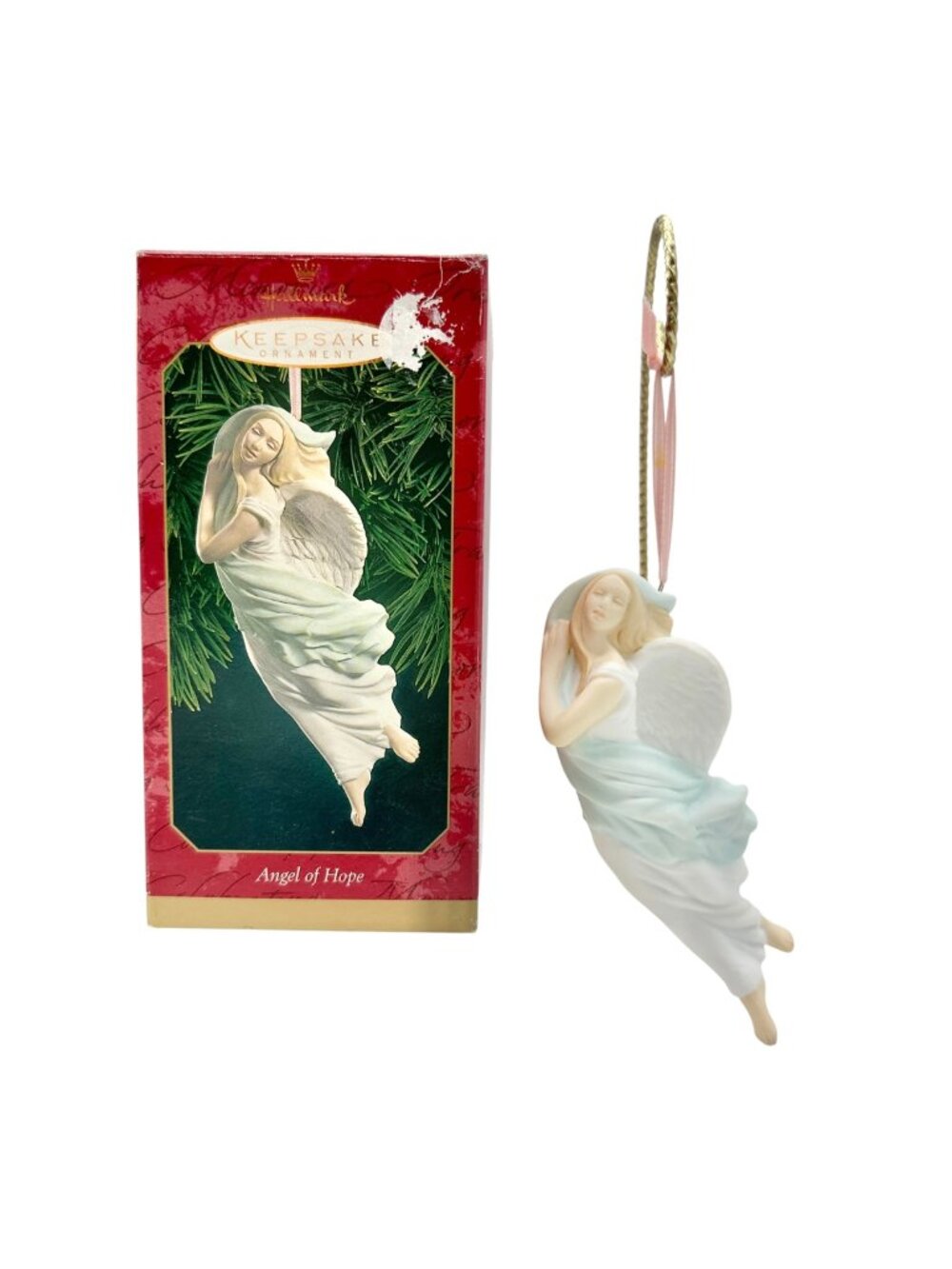 Hallmark Keepsake Angel Of Hope Ornament 1999 Porcelain P Andrews Breast Cancer